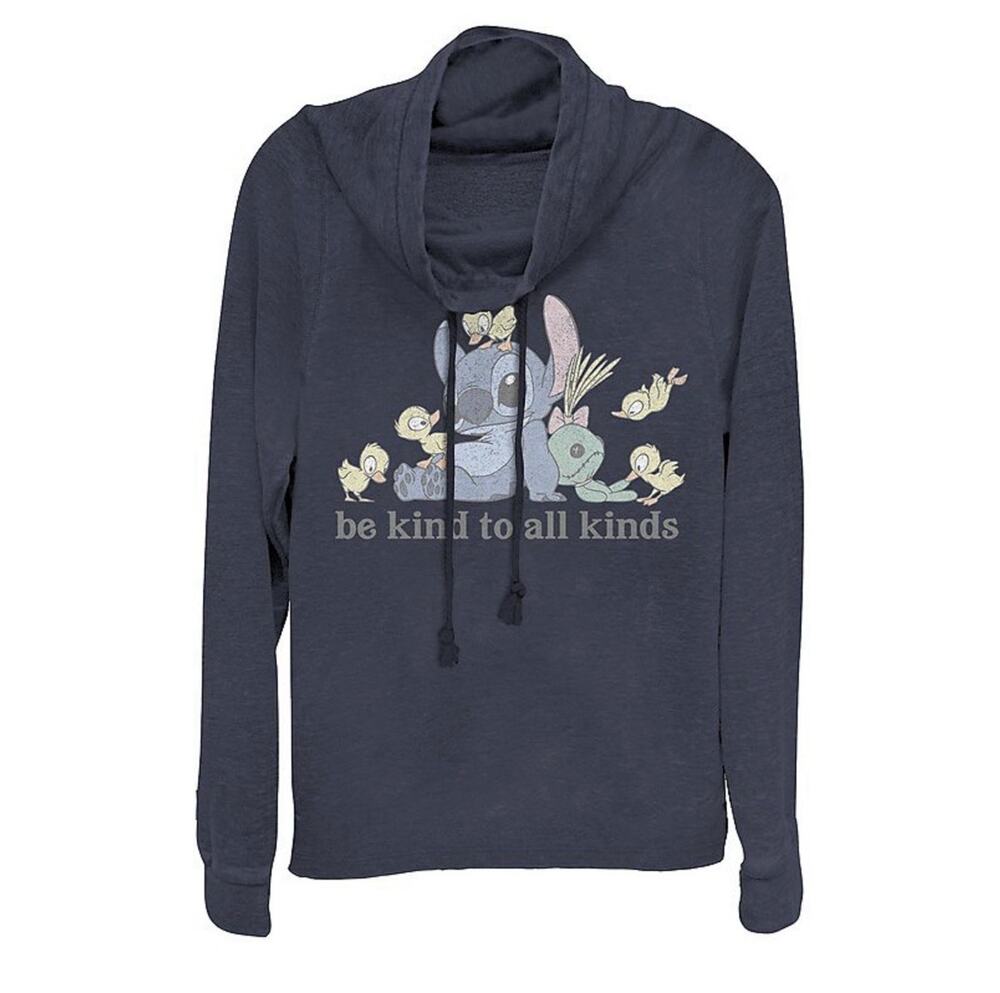 Disney Lilo & Stitch Lightweight Long Sleeve Top Kind To All Blue Womens' M